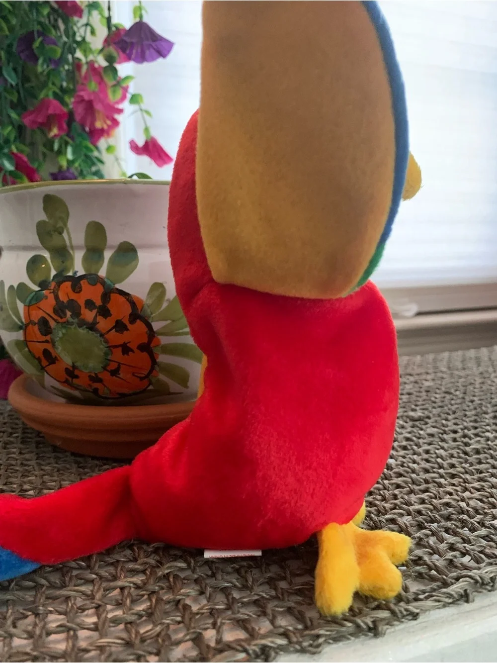 Ty NWT Retired 1998 Jabber the Parrot Plush Beanie Baby Toy